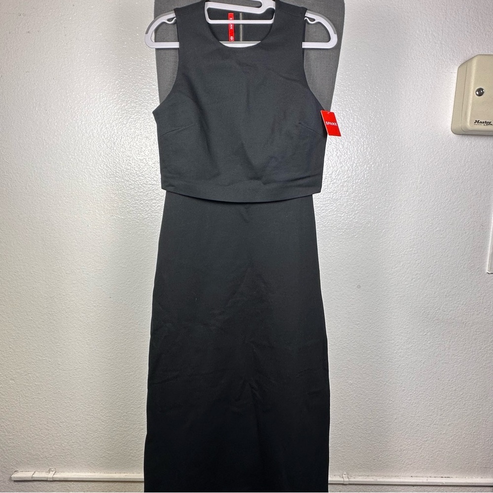 SPANX Black Sleeveless Maxi Dress